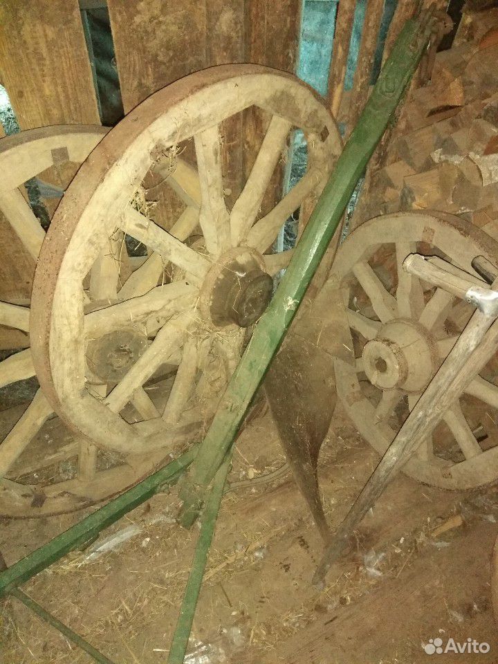 Деревянные колёса, плуг купить на Зозу.ру - фотография № 1