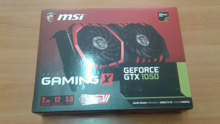 Видеокарту MSI GeForce GTX 1050, gaming X, 2гб
