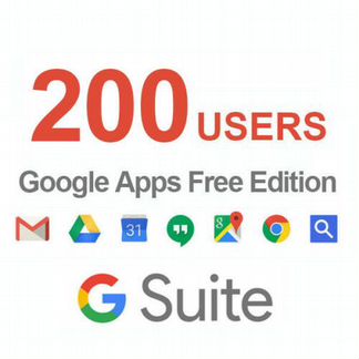 Google Apps (G Suite) 200 лицензий + домен