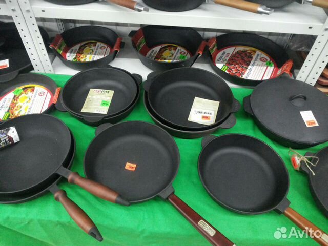 Чугунные сковороды,жаровни,сотейники