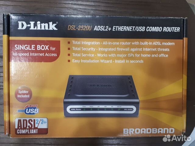 Продаю Модем D-Link DSL-2520U/D (adsl, USB,LAN, An
