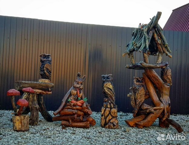 Садовые фигуры из дерева