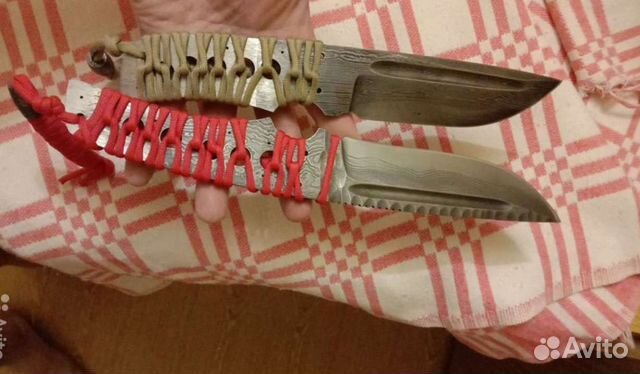 Нож дамаск ручной работы бушкрафт фултанг