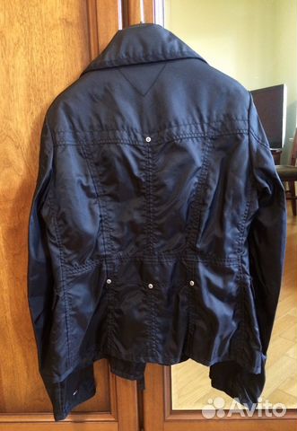 Черная куртка ветровка дождевик Hilfiger Denim