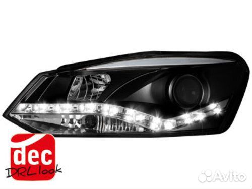 Фары Поло с 2009г все модели Devil Eyes черные