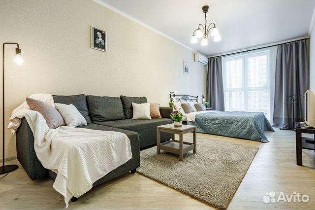 

1-к. квартира, 42 м², 2 кровати