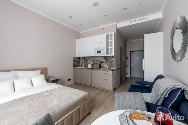 

Квартира-студия, 27 м², 2 кровати