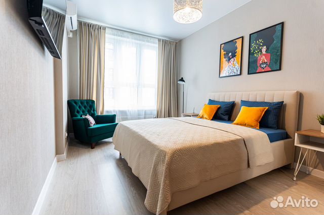 

1-к. квартира, 37 м², 2 кровати