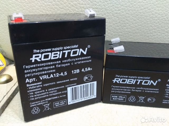 Аккумулятор Robiton vrla 12-3.3 12V3.3Ah Аккумулятор Robiton vrla 12-3.3 12V3.3Ah