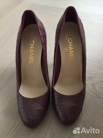 Туфли жён., Chanel, 38р., кожа крокодила,оригинал Туфли жён., Chanel, 38р., кожа крокодила,оригинал