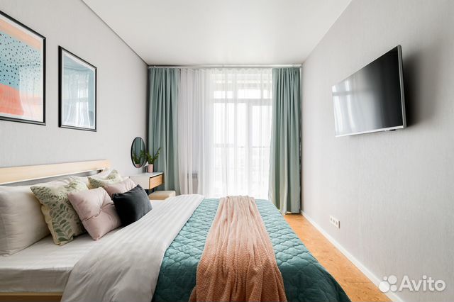 

1-к. квартира, 55 м², 2 кровати