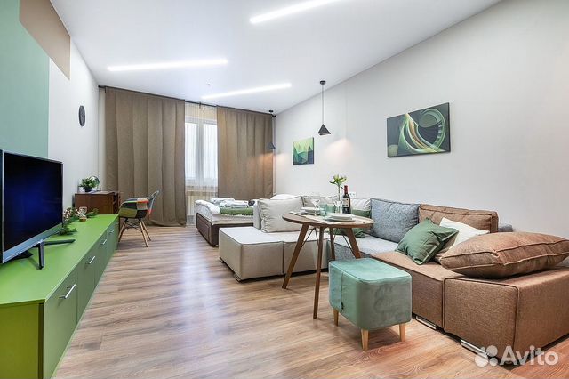 

Квартира-студия, 35 м², 2 кровати