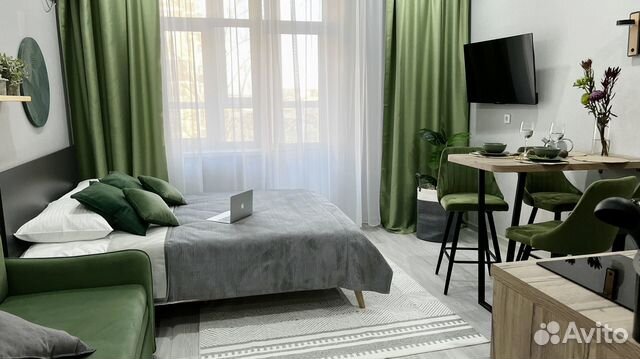 

Квартира-студия, 28 м², 2 кровати