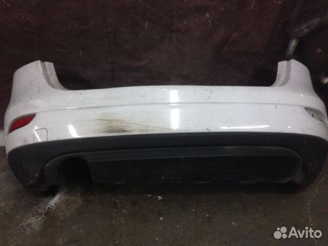 Бампер задний рено флюенс (белый)