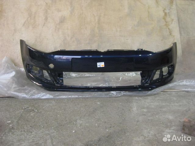 Бампер Фольксваген Поло окрашенный в цвет Черный