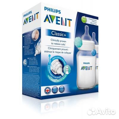 Бутылочка avent philips classic+