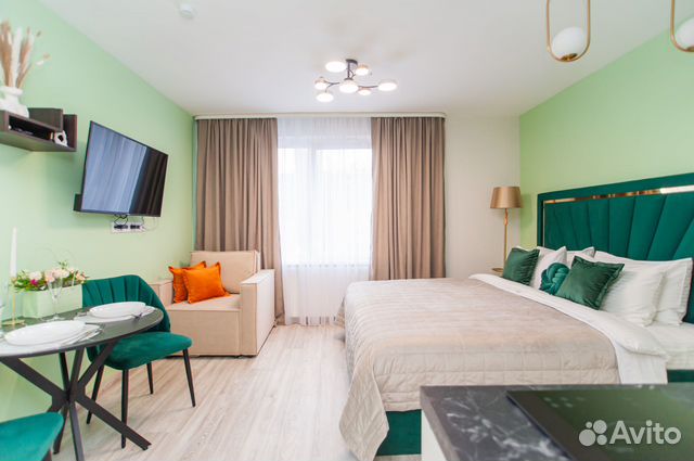 

Квартира-студия, 27 м², 2 кровати