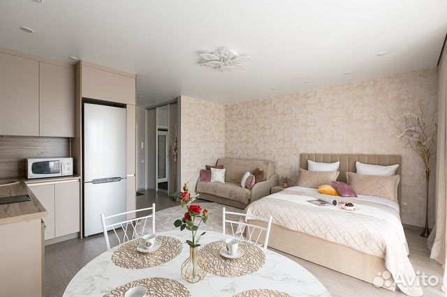 

Квартира-студия, 33 м², 2 кровати