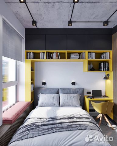 

Квартира-студия, 28 м², 2 кровати