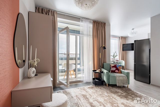 

Квартира-студия, 33 м², 2 кровати