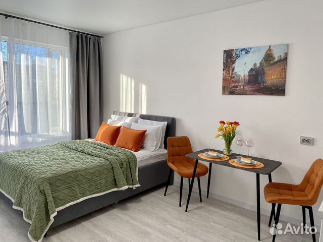 

Квартира-студия, 29 м², 2 кровати
