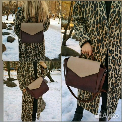 Рюкзак-Сумка 2в 1 натуральная кожа