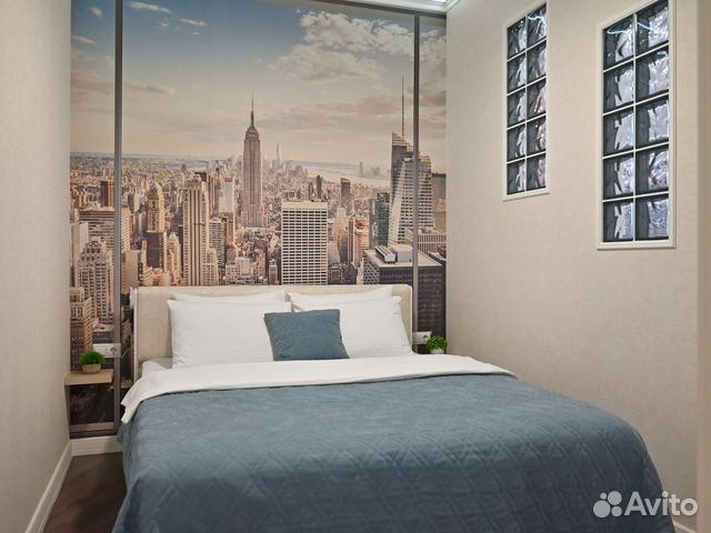 

1-к. квартира, 55 м², 2 кровати