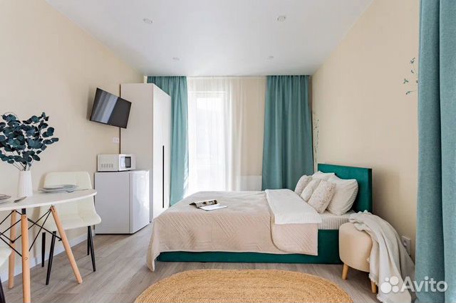 

Квартира-студия, 28 м², 2 кровати