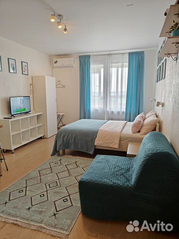 

Квартира-студия, 27 м², 2 кровати