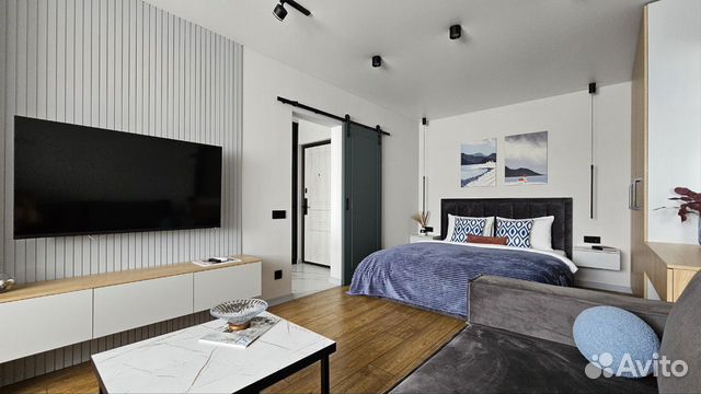 

1-к. квартира, 40 м², 2 кровати