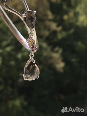 Серебряные серьги с натуральными камнями Серебряные серьги с натуральными камнями
