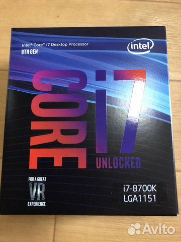Новый intel Core i7 8700K BOX Гарантия
