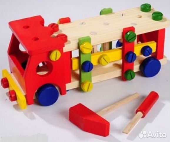 Деревянные игрушки.Машина-конструктор Деревянные игрушки.Машина-конструктор