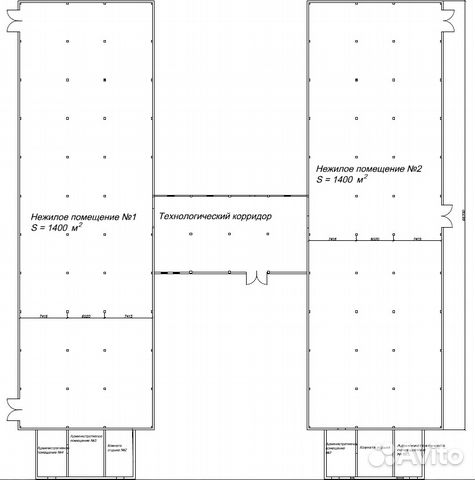 Помещение свободного назначения, 1400 м²