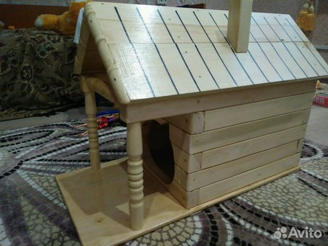 Деревянный домик для кота купить на Зозу.ру - фотография № 3