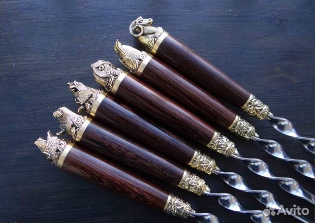 Шампуры на подарок мужчине 6 шт