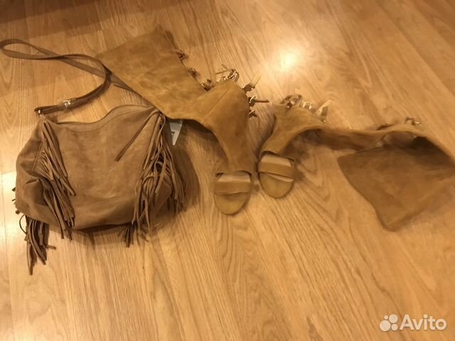 Ботфорты летние+Сумка в подарок новые