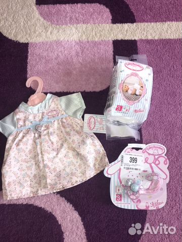 Пустышка платье и подгузники baby annabell