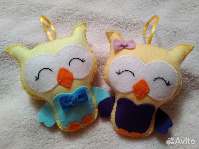 Игрушка Сова из фетра. ручная работа