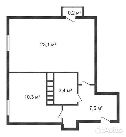 1-к квартира, 43 м², 2/3 эт.