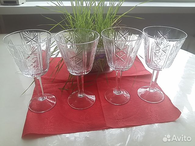 Фужер набор хрустальных бокалов 4 шт