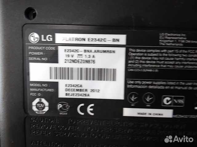 Монитор LG flatron E2342c-bn на запчасти