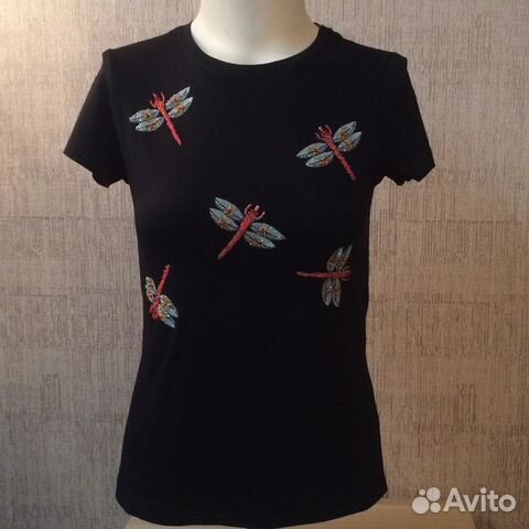 Футболка с узором из бисера Футболка с узором из бисера