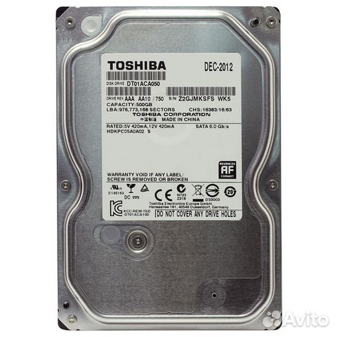 Жесткий диск 500 гб (Toshiba)