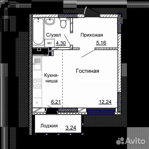 Студия, 31 м², 4/17 эт.