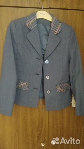 Пиджак школьный (новый) р.134