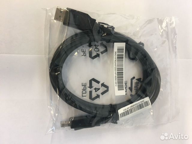Кабель HP Inc. DisplayPort to DisplayPort 1.8M Кабель HP Inc. DisplayPort to DisplayPort 1.8M