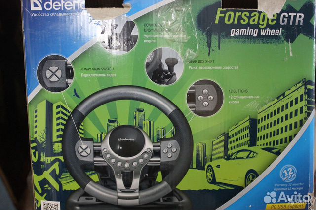 Игровой руль Defender Forsage GTR USB