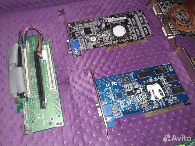 AGP и PCI-E видеокарты на запчасти или ремонт