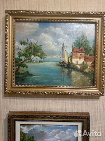 Река. Картина холст, масло. Авторская работа